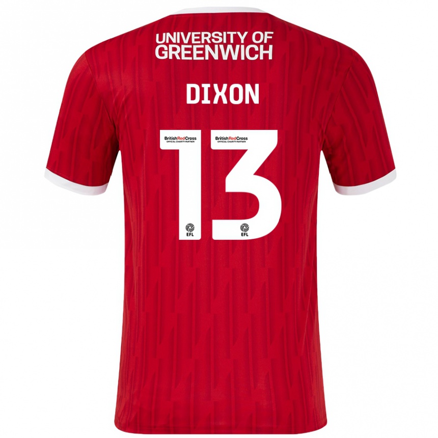 Mujer Fútbol Camiseta Kaheim Dixon #13 Rojo Blanco 1ª Equipación 2024/25