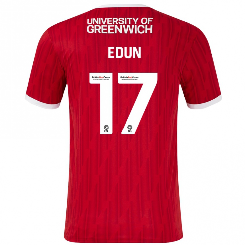 Mujer Fútbol Camiseta Tayo Edun #17 Rojo Blanco 1ª Equipación 2024/25