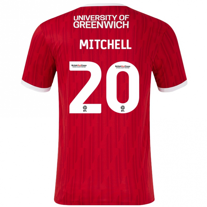 Mujer Fútbol Camiseta Zach Mitchell #20 Rojo Blanco 1ª Equipación 2024/25