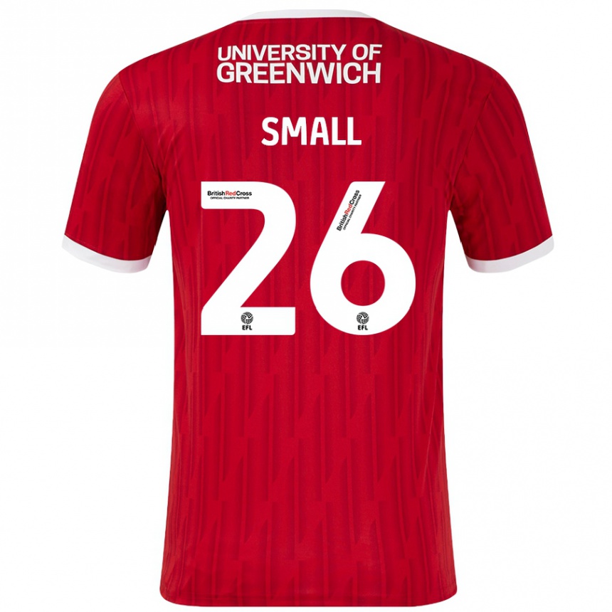 Mujer Fútbol Camiseta Thierry Small #26 Rojo Blanco 1ª Equipación 2024/25