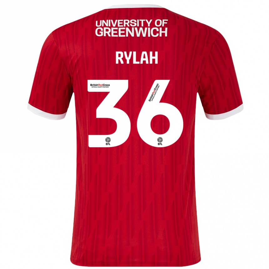 Mujer Fútbol Camiseta Henry Rylah #36 Rojo Blanco 1ª Equipación 2024/25