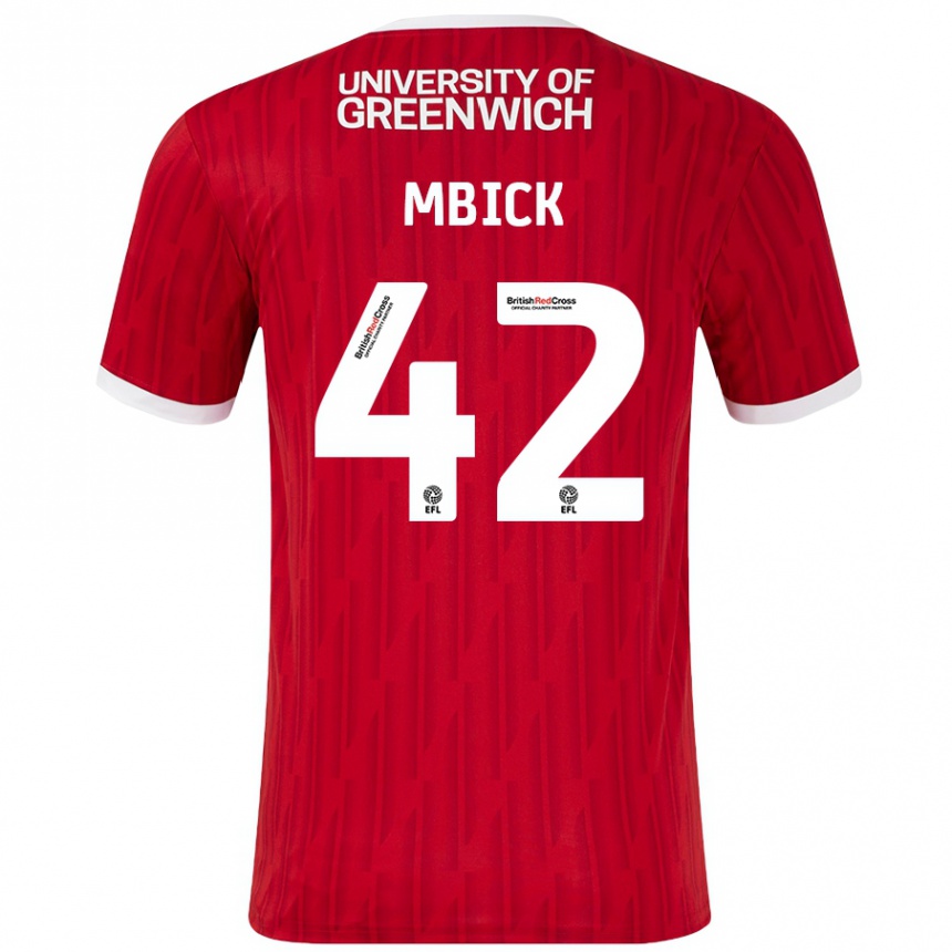 Mujer Fútbol Camiseta Micah Mbick #42 Rojo Blanco 1ª Equipación 2024/25