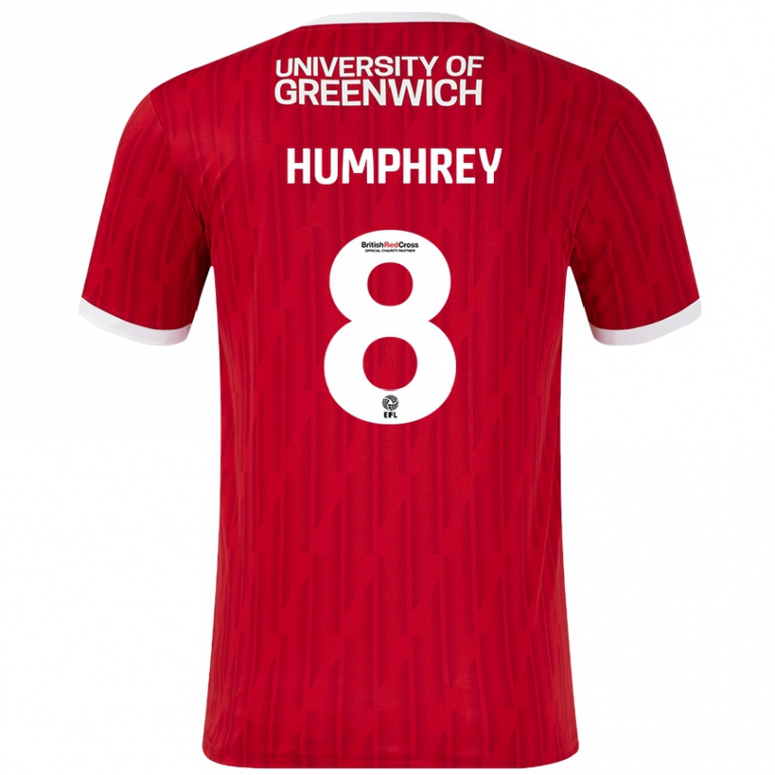 Mujer Fútbol Camiseta Carla Humphrey #8 Rojo Blanco 1ª Equipación 2024/25