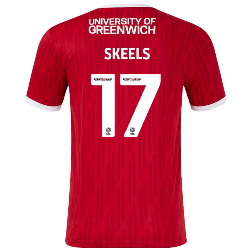 Mujer Fútbol Camiseta Kiera Skeels #17 Rojo Blanco 1ª Equipación 2024/25