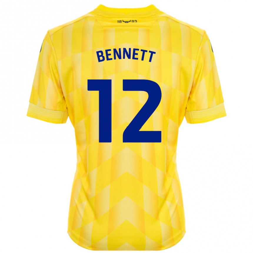 Mujer Fútbol Camiseta Joe Bennett #12 Amarillo 1ª Equipación 2024/25