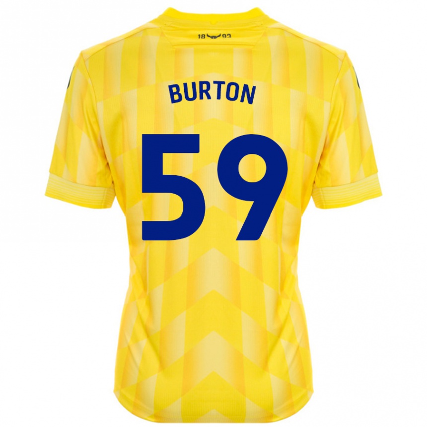 Mujer Fútbol Camiseta Kasway Burton #59 Amarillo 1ª Equipación 2024/25