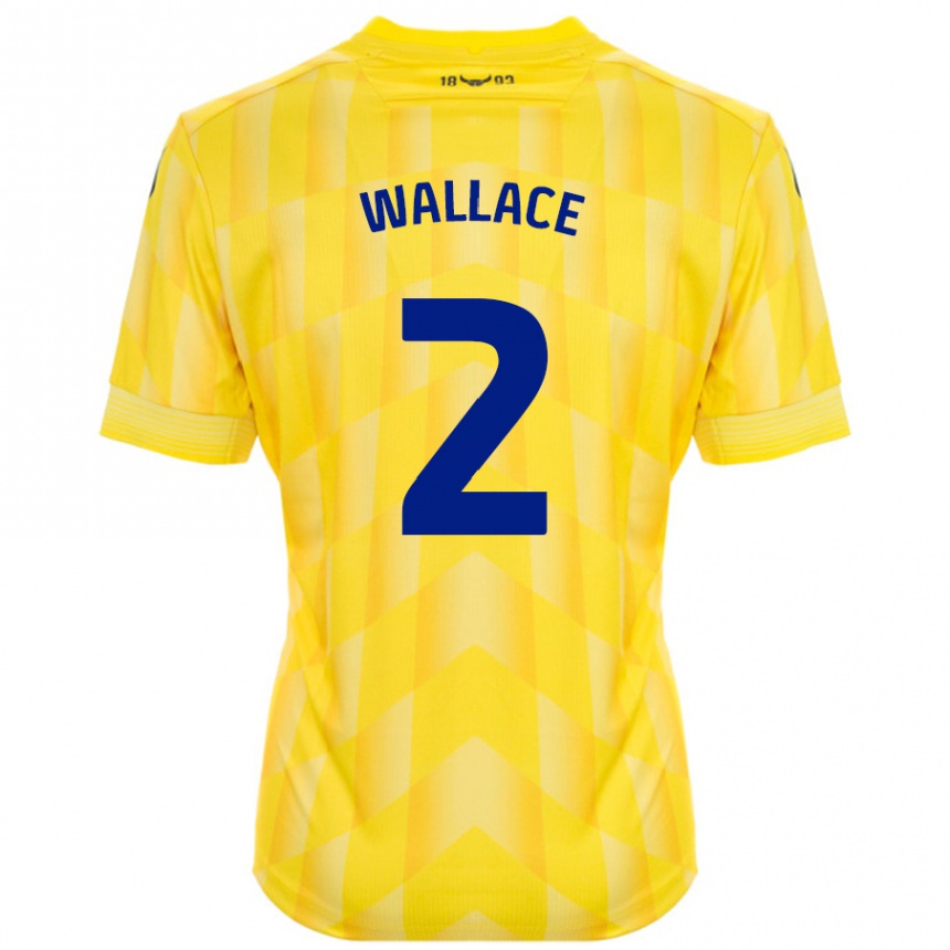 Mujer Fútbol Camiseta Emily Wallace #2 Amarillo 1ª Equipación 2024/25