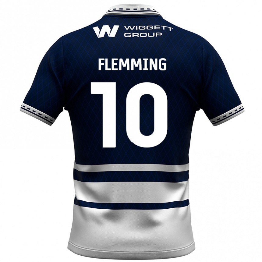 Mujer Fútbol Camiseta Zian Flemming #10 Azul Marino Blanco 1ª Equipación 2024/25