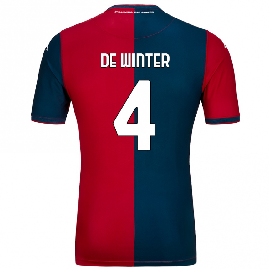 Mujer Fútbol Camiseta Koni De Winter #4 Rojo Azul Oscuro 1ª Equipación 2024/25