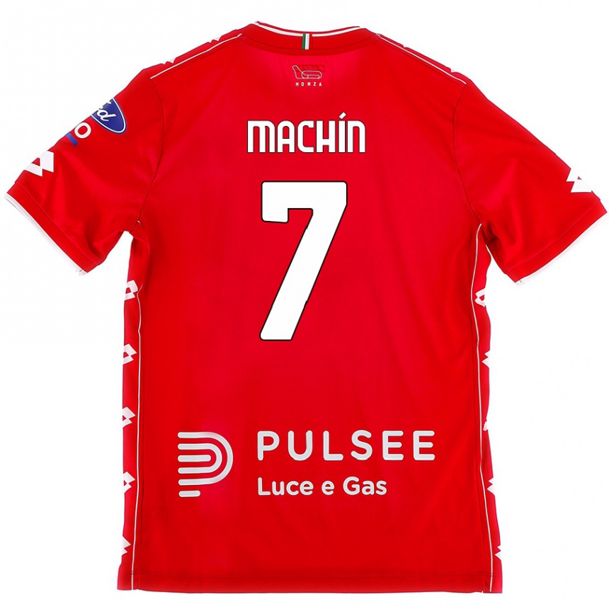 Mujer Fútbol Camiseta José Machín #7 Rojo Blanco 1ª Equipación 2024/25