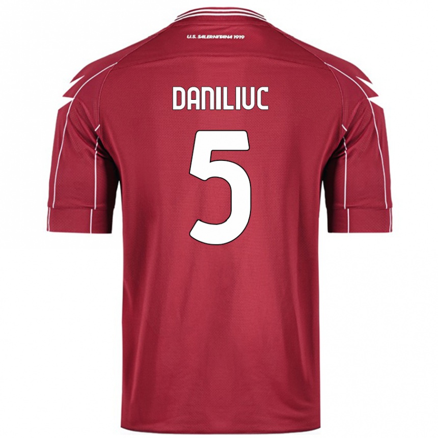 Mujer Fútbol Camiseta Flavius Daniliuc #5 Borgoña 1ª Equipación 2024/25