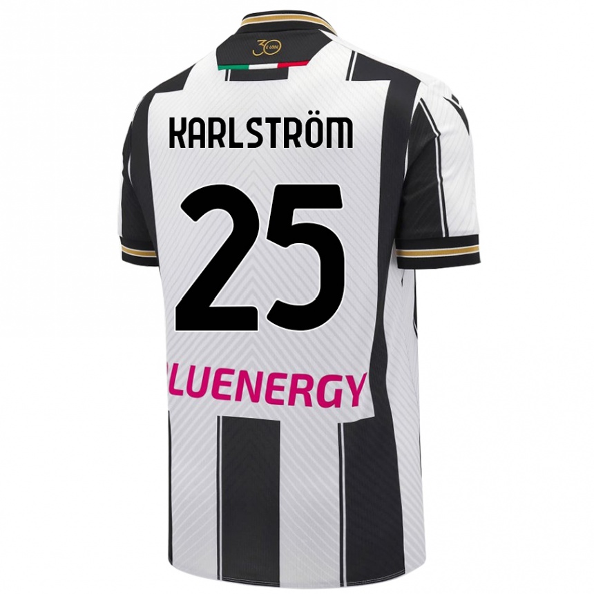 Mujer Fútbol Camiseta Jesper Karlström #25 Blanco Negro 1ª Equipación 2024/25