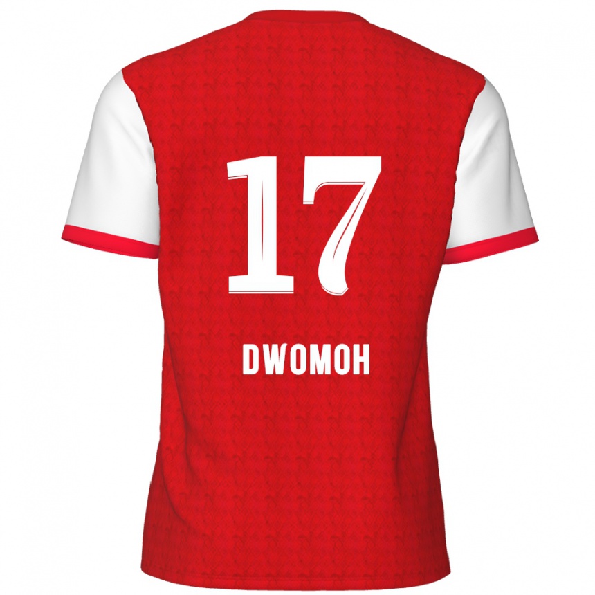 Mujer Fútbol Camiseta Pierre Dwomoh #17 Rojo Blanco 1ª Equipación 2024/25