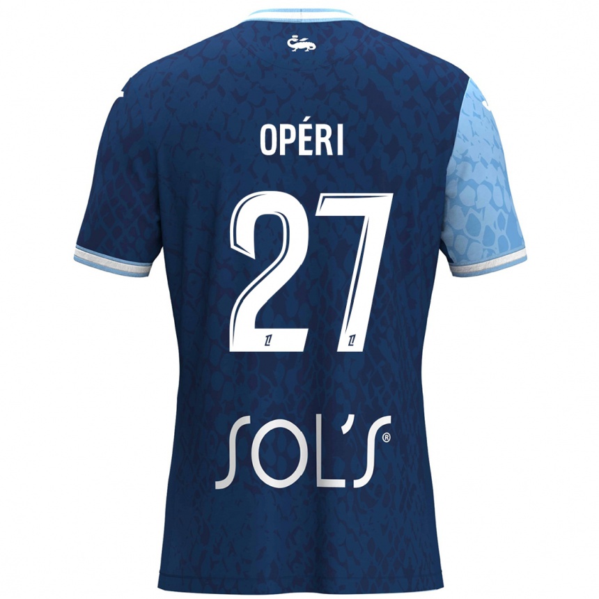 Mujer Fútbol Camiseta Christopher Operi #27 Azul Cielo Azul Oscuro 1ª Equipación 2024/25