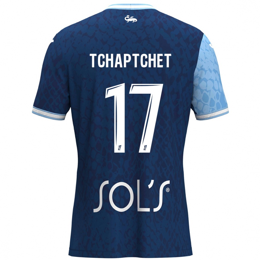 Mujer Fútbol Camiseta Chanel Tchaptchet #17 Azul Cielo Azul Oscuro 1ª Equipación 2024/25