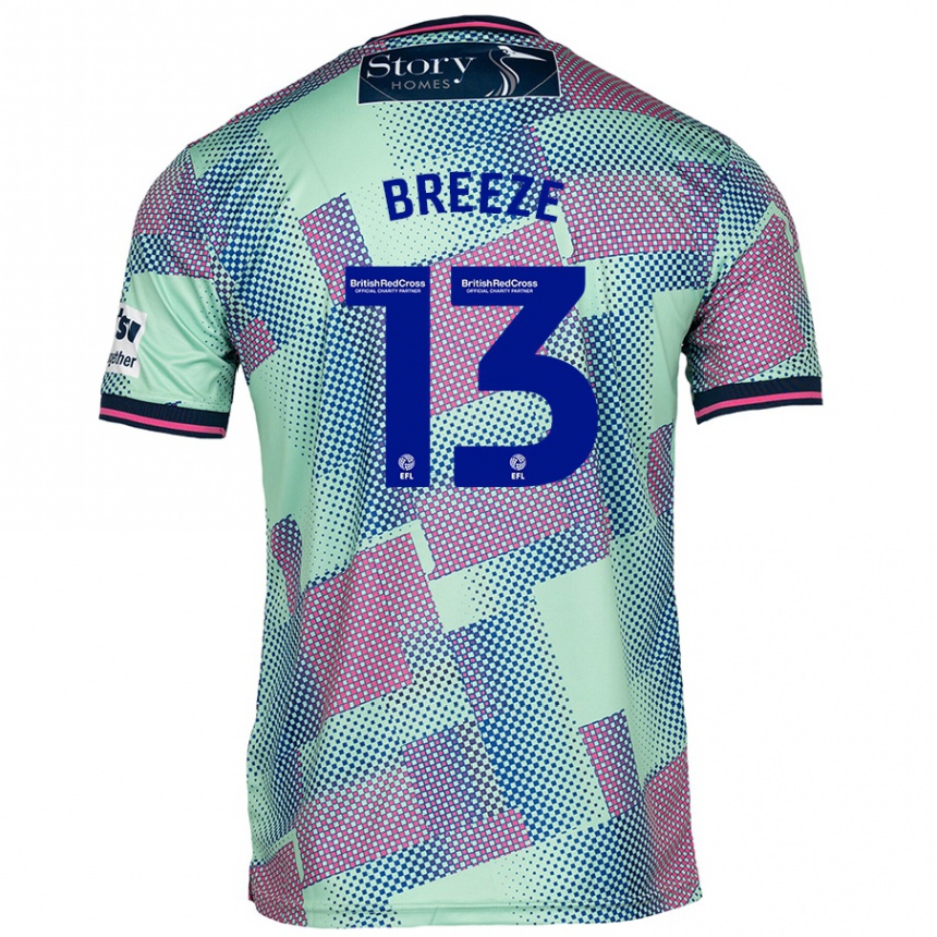 Mujer Fútbol Camiseta Gabriel Breeze #13 Verde 2ª Equipación 2024/25