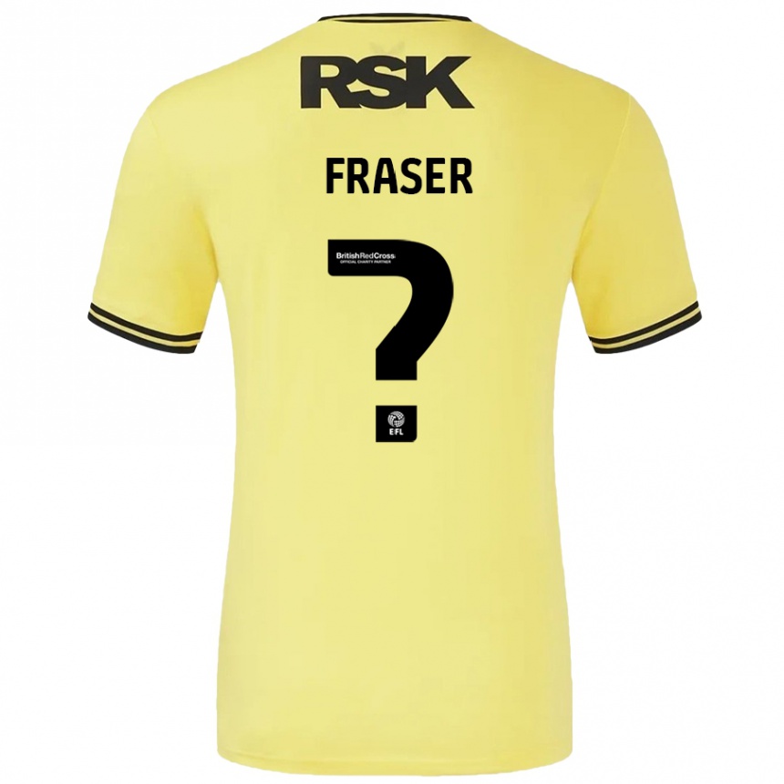 Mujer Fútbol Camiseta Scott Fraser #0 Amarillo Negro 2ª Equipación 2024/25