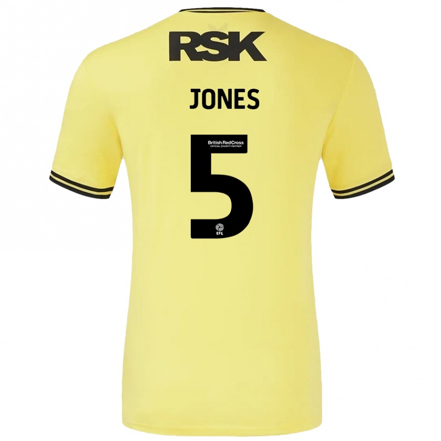 Mujer Fútbol Camiseta Lloyd Jones #5 Amarillo Negro 2ª Equipación 2024/25