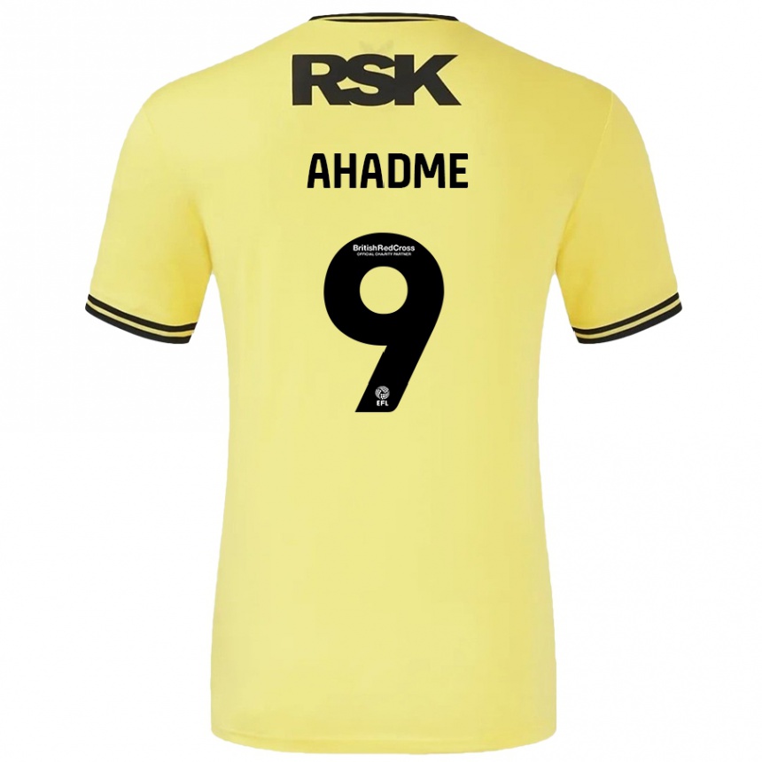 Mujer Fútbol Camiseta Gassan Ahadme #9 Amarillo Negro 2ª Equipación 2024/25