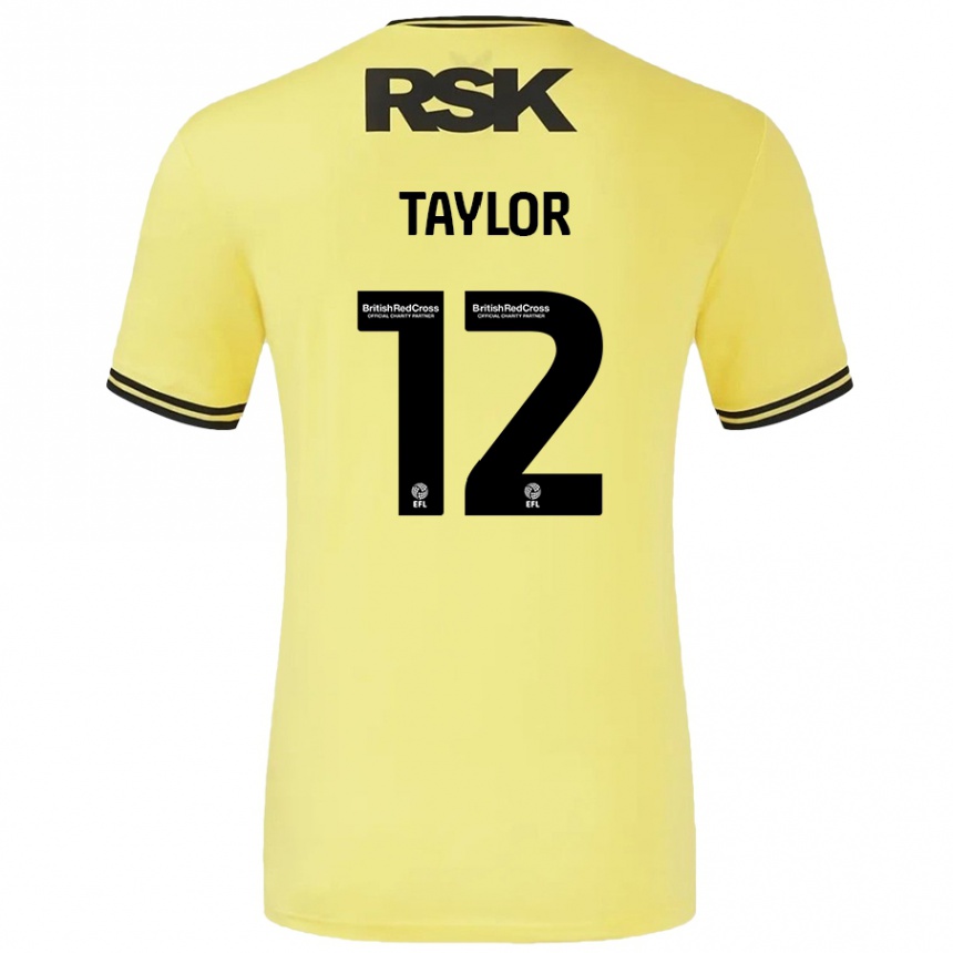 Mujer Fútbol Camiseta Terry Taylor #12 Amarillo Negro 2ª Equipación 2024/25