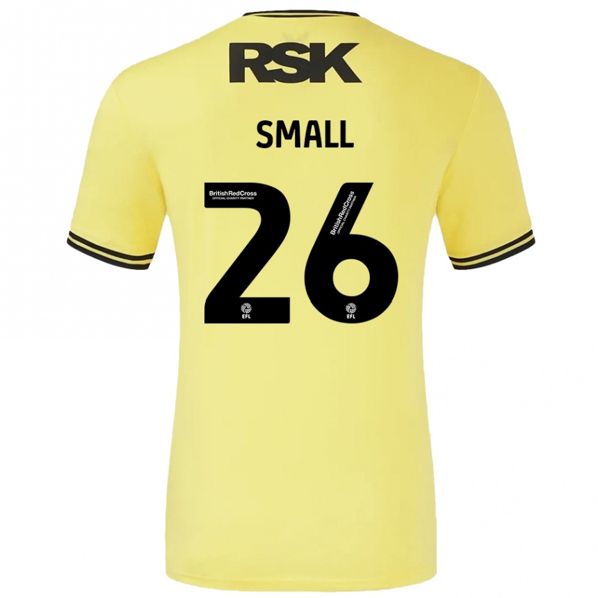 Mujer Fútbol Camiseta Thierry Small #26 Amarillo Negro 2ª Equipación 2024/25