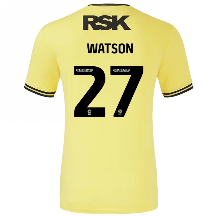 Mujer Fútbol Camiseta Tennai Watson #27 Amarillo Negro 2ª Equipación 2024/25