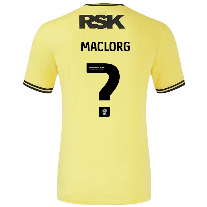 Mujer Fútbol Camiseta Lennon Maclorg #0 Amarillo Negro 2ª Equipación 2024/25