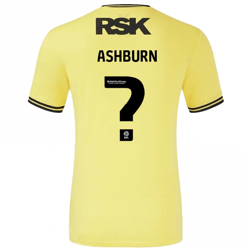 Mujer Fútbol Camiseta Luke Ashburn #0 Amarillo Negro 2ª Equipación 2024/25