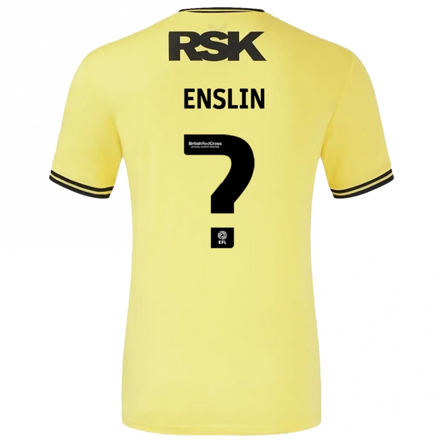 Mujer Fútbol Camiseta Kai Enslin #0 Amarillo Negro 2ª Equipación 2024/25