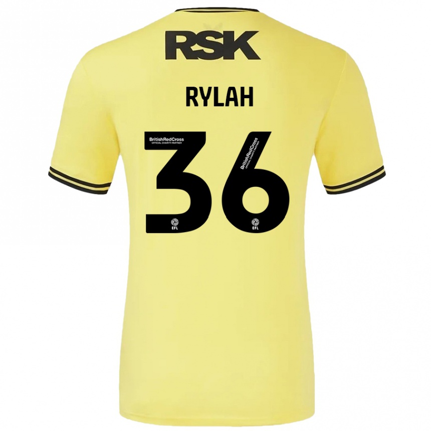 Mujer Fútbol Camiseta Henry Rylah #36 Amarillo Negro 2ª Equipación 2024/25