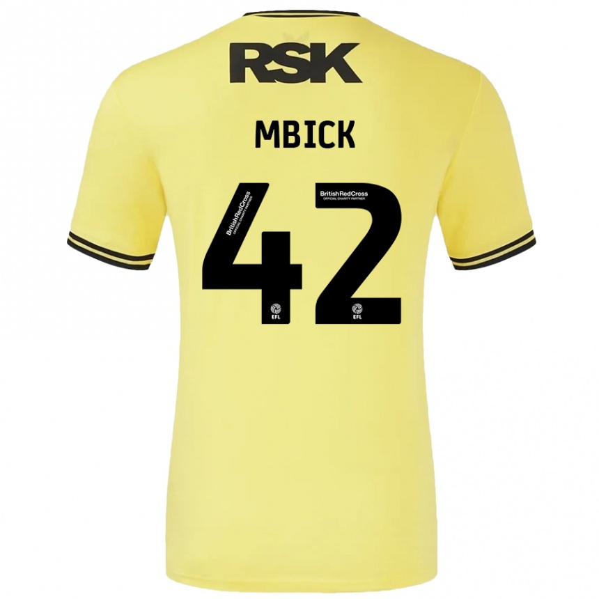 Mujer Fútbol Camiseta Micah Mbick #42 Amarillo Negro 2ª Equipación 2024/25