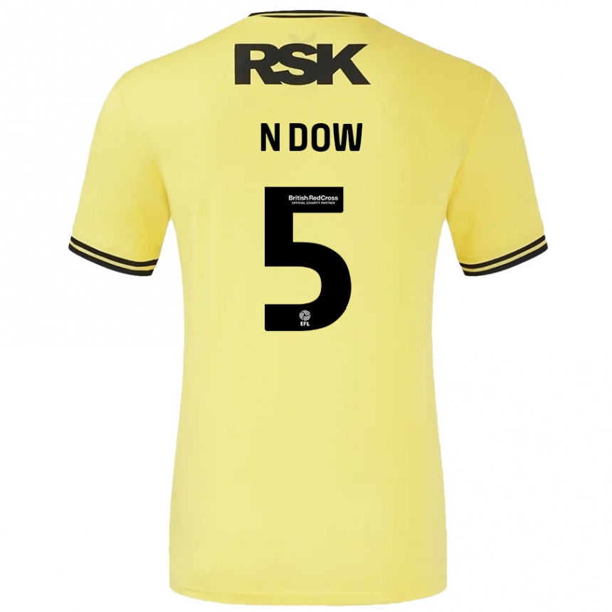 Mujer Fútbol Camiseta Elisha N'dow #5 Amarillo Negro 2ª Equipación 2024/25