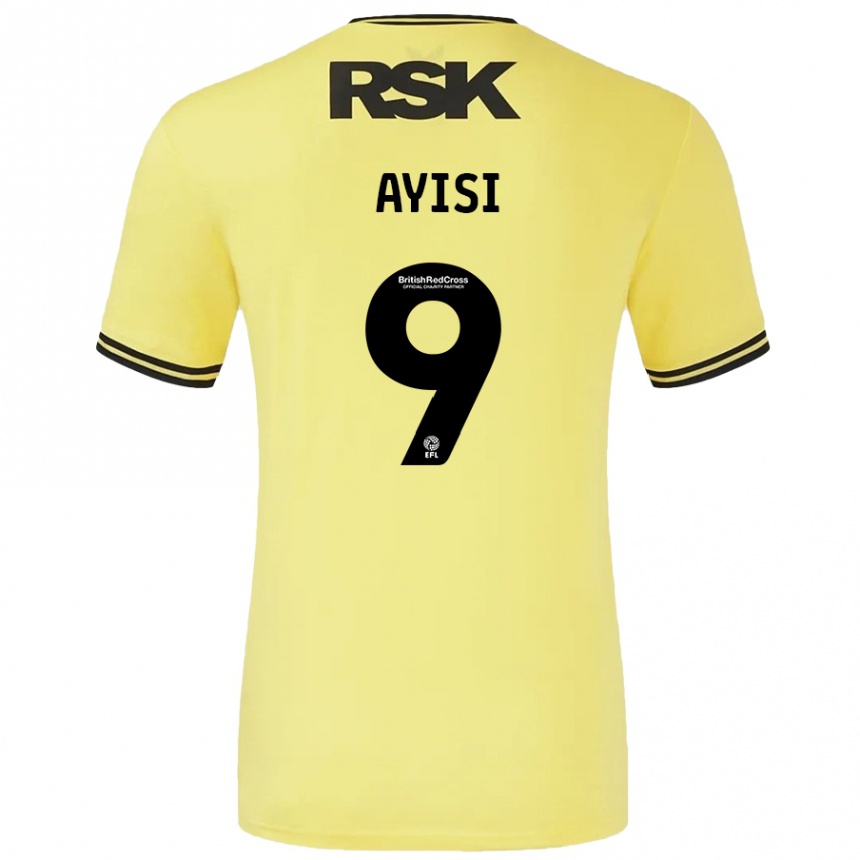 Mujer Fútbol Camiseta Freda Ayisi #9 Amarillo Negro 2ª Equipación 2024/25