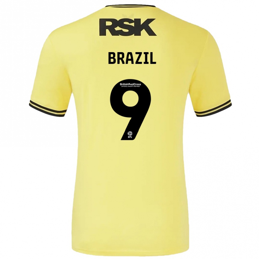 Mujer Fútbol Camiseta Ellie Brazil #9 Amarillo Negro 2ª Equipación 2024/25