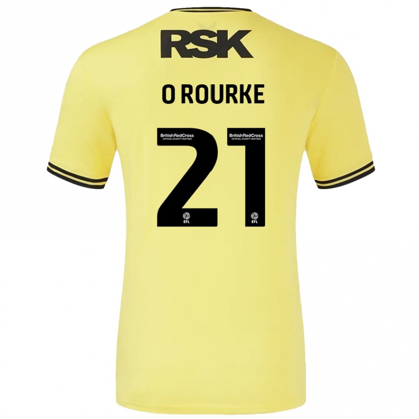 Mujer Fútbol Camiseta Sophie O'rourke #21 Amarillo Negro 2ª Equipación 2024/25