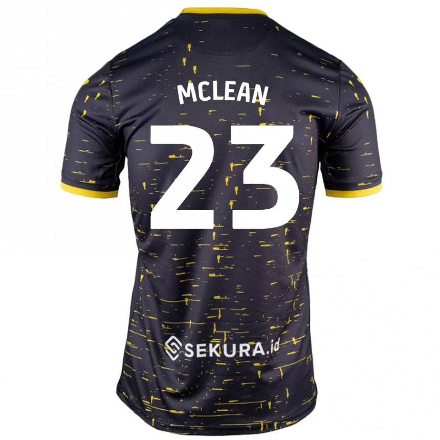 Mujer Fútbol Camiseta Kenny Mclean #23 Negro Amarillo 2ª Equipación 2024/25