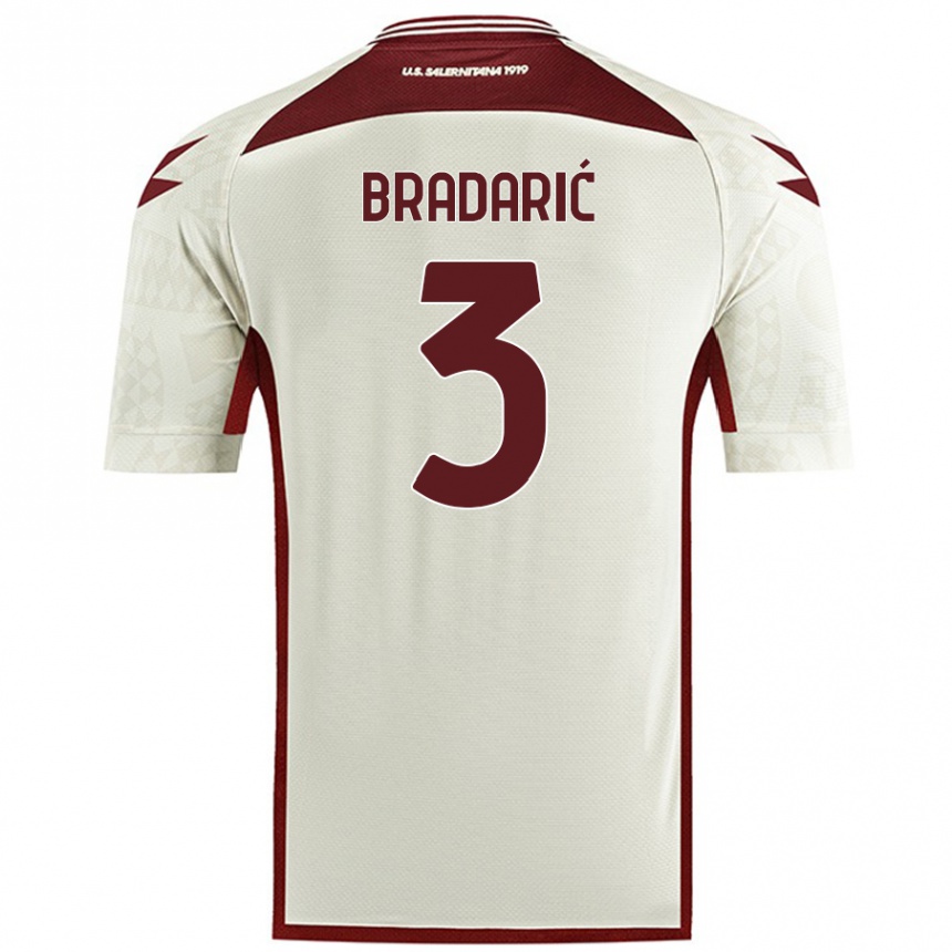 Mujer Fútbol Camiseta Domagoj Bradarić #3 Color Crema 2ª Equipación 2024/25