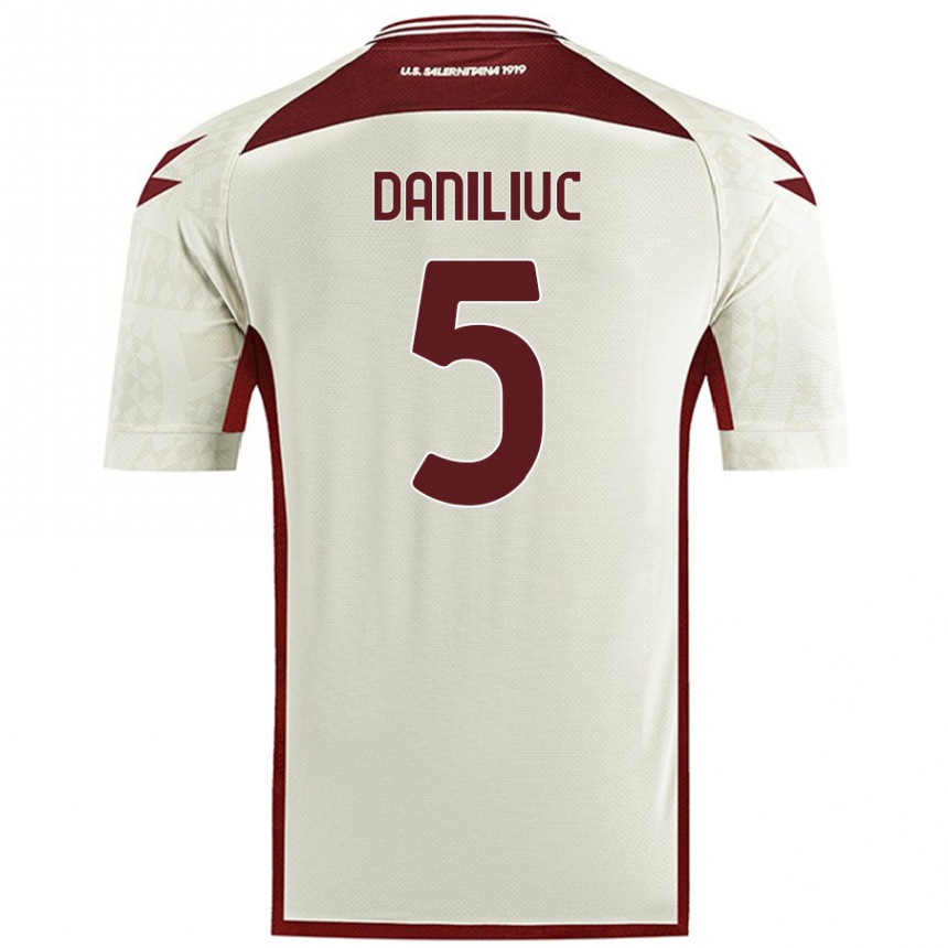 Mujer Fútbol Camiseta Flavius Daniliuc #5 Color Crema 2ª Equipación 2024/25