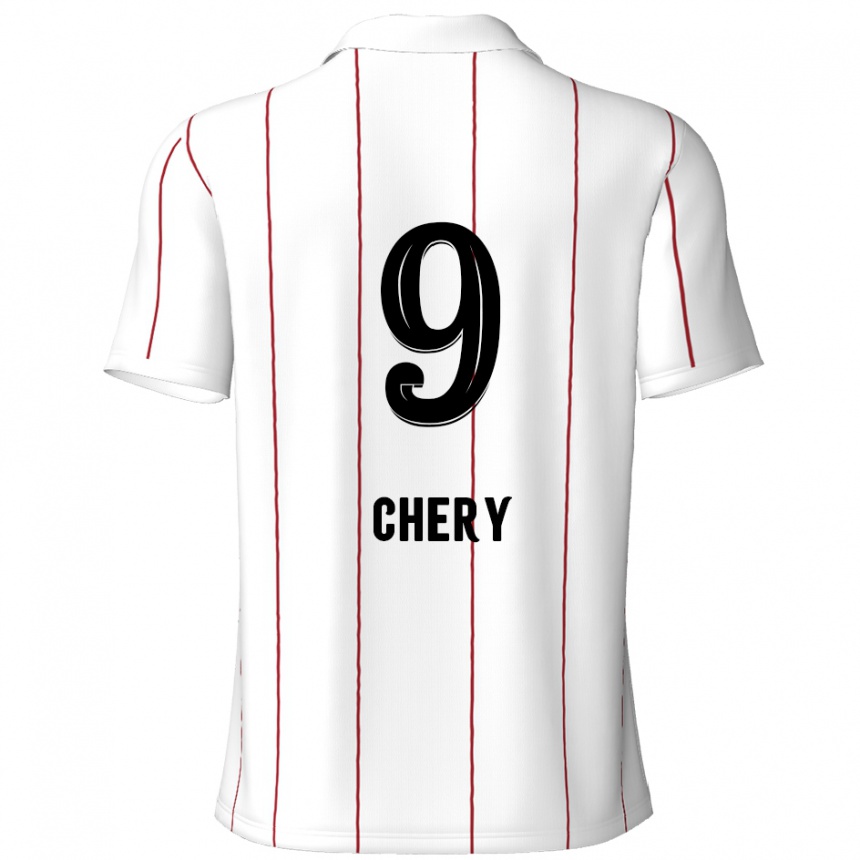 Mujer Fútbol Camiseta Tjaronn Chery #9 Blanco Negro 2ª Equipación 2024/25