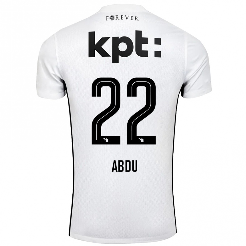 Mujer Fútbol Camiseta Abdu Conté #22 Blanco Negro 2ª Equipación 2024/25