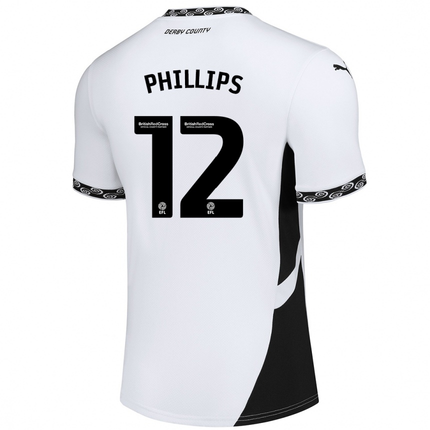 Niño Fútbol Camiseta Nathaniel Phillips #12 Blanco Negro 1ª Equipación 2024/25