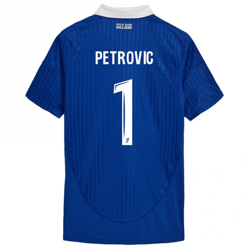 Niño Fútbol Camiseta Djordje Petrovic #1 Azul Blanco 1ª Equipación 2024/25