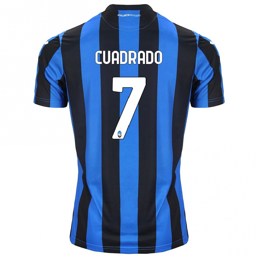 Niño Fútbol Camiseta Juan Cuadrado #7 Azul Negro 1ª Equipación 2024/25