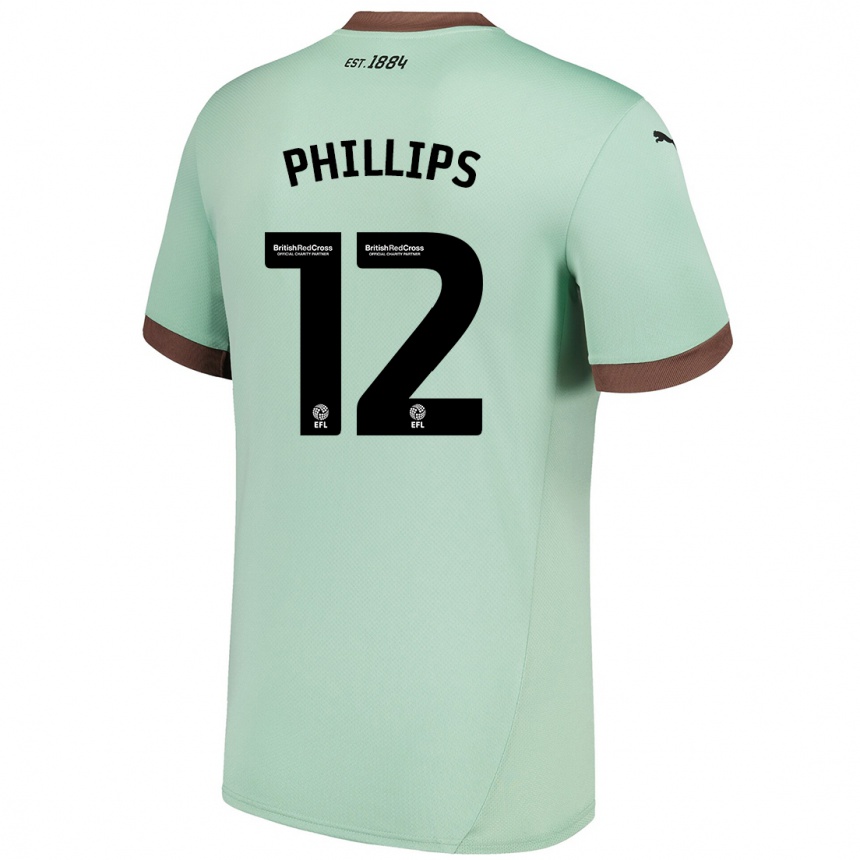 Niño Fútbol Camiseta Nathaniel Phillips #12 Verde Pálido 2ª Equipación 2024/25