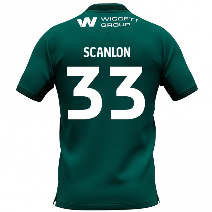 Niño Fútbol Camiseta Calum Scanlon #33 Verde 2ª Equipación 2024/25