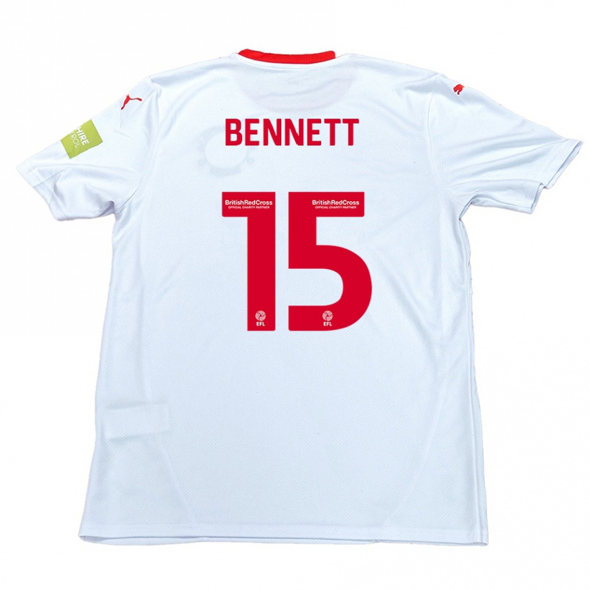 Niño Fútbol Camiseta Rhys Bennett #15 Blanco 2ª Equipación 2024/25