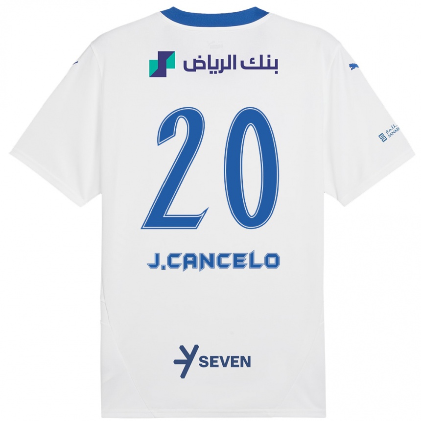 Niño Fútbol Camiseta Joao Cancelo #20 Blanco Azul 2ª Equipación 2024/25