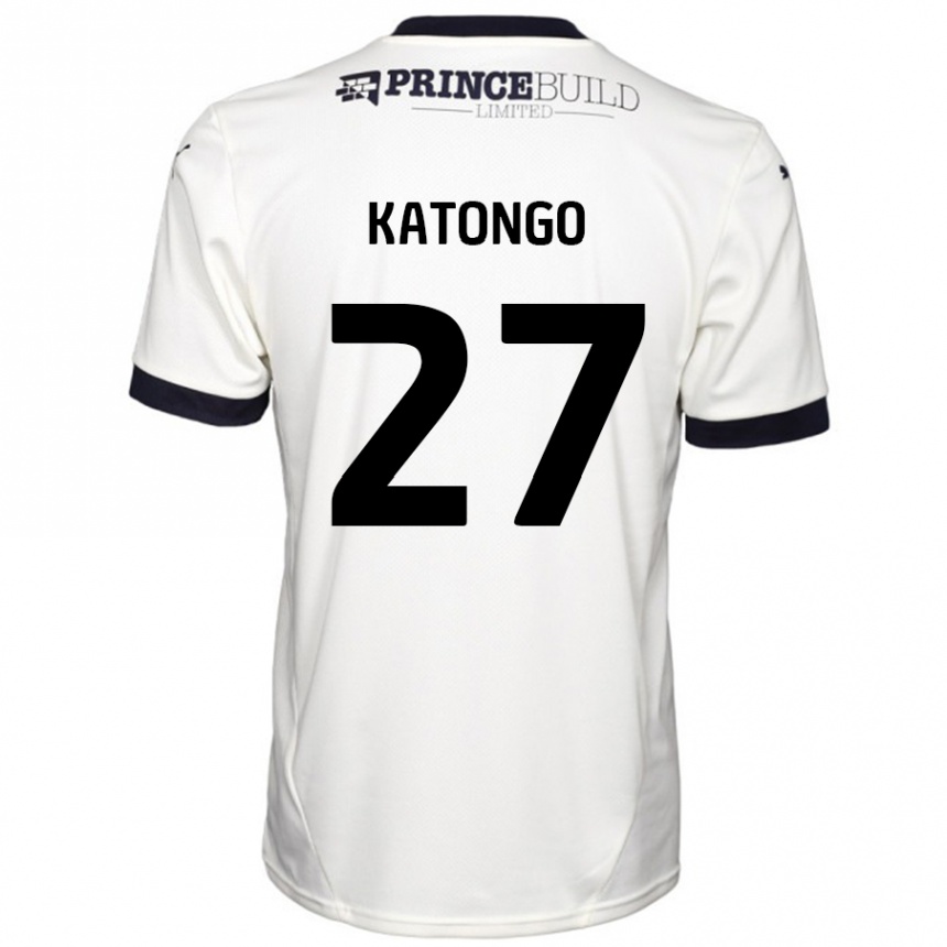 Niño Fútbol Camiseta Jadel Katongo #27 Blanquecino Negro 2ª Equipación 2024/25