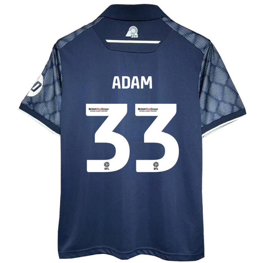 Niño Fútbol Camiseta Josh Adam #33 Negro 2ª Equipación 2024/25