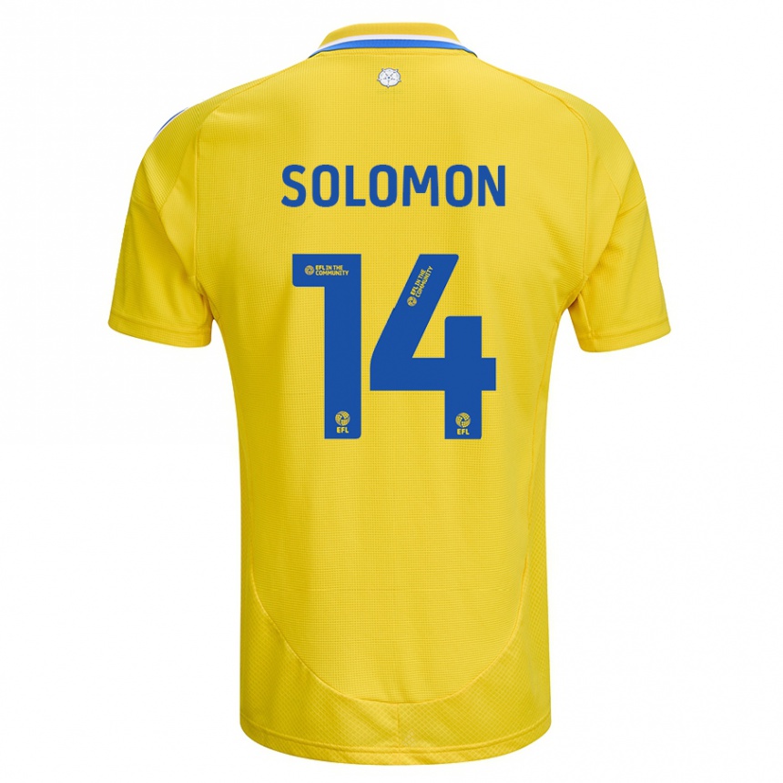 Niño Fútbol Camiseta Manor Solomon #14 Amarillo Azul 2ª Equipación 2024/25